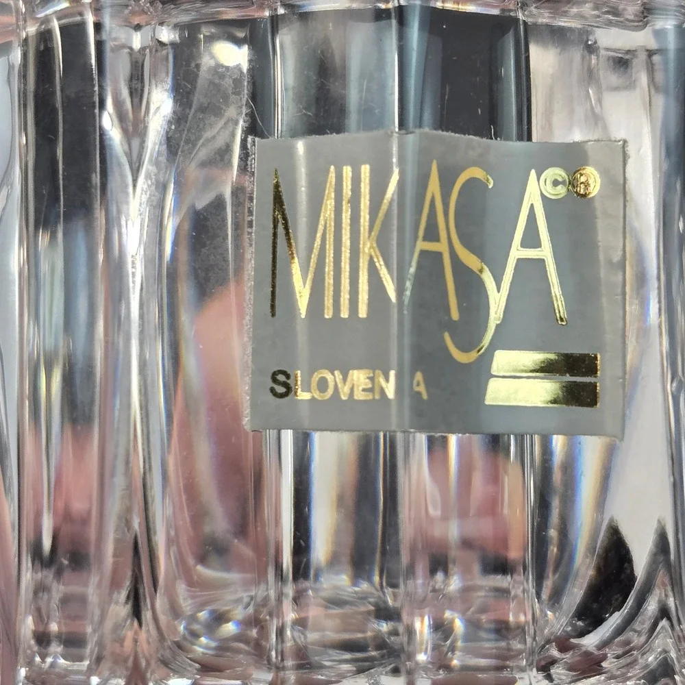Mikasa Park Lane Crystal Votive Candle Holder Slovenia Square Clear Glass 2.5in